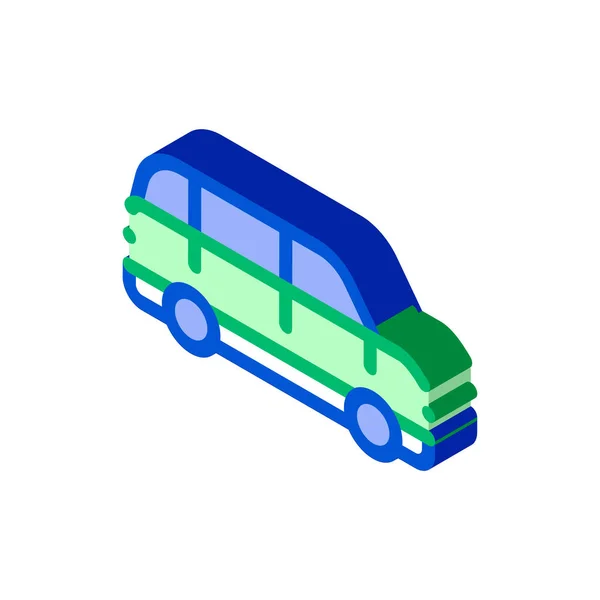 Kollektivtrafik Bilen isometrisk ikon vektor illustration — Stock vektor