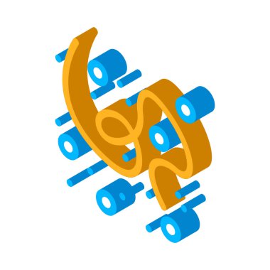 Mikroskobik Bakteri Organizması izometrik vektör çizimi