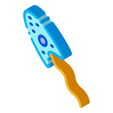 Mikroskobik Bakteri Germ izometrik ikon vektör çizimi