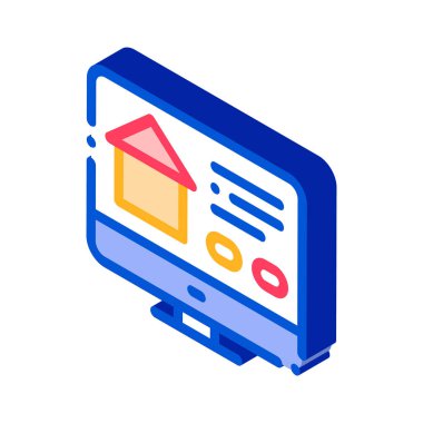 Arama Özelliği izometrik ikon vektör çizimi için Web Sitesi