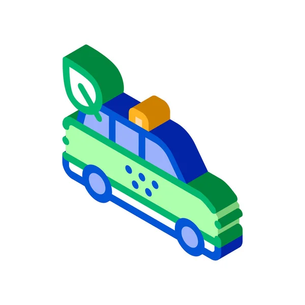 Driver Rating Sheet Online Taxi Icon Vector Isometriska Tecken Färg — Stock vektor