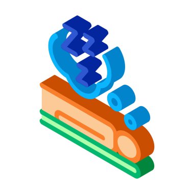 İnsan Uykusu Biyohack Simge Vektörü izometrik işareti. renk izole edilmiş sembol çizimi