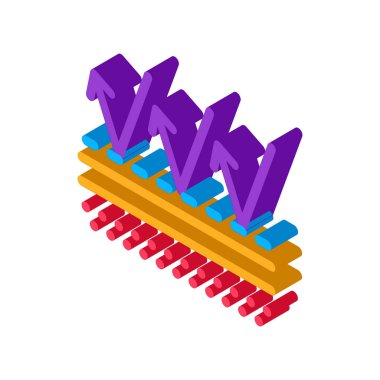 Dış faktör simgesi vektörüne karşı koruma. Dış faktörlere karşı Isometric Koruma. renk izole edilmiş sembol çizimi