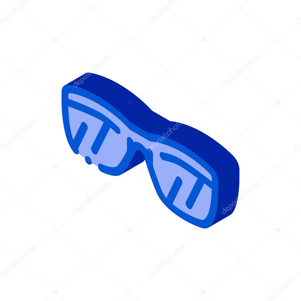 Sunglasses Icon Vector. Isometric Sunglasses sign. color isolated symbol illustration