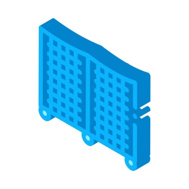 Vuruş Kafesi Vektörü. Isometric vuruş kafesi işareti. renk izole edilmiş sembol çizimi