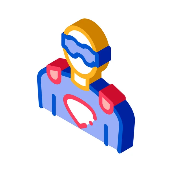 Gesichtsmaske Super Hero Icon Vector Isometrische Gesichtsmaske Super Hero Zeichen — Stockvektor