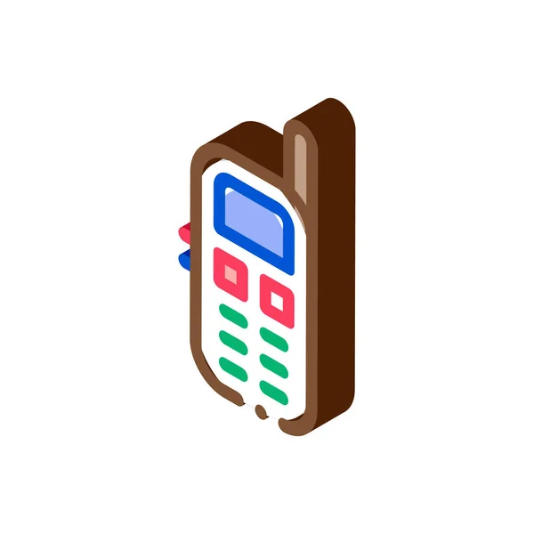 Telefon Komórkowy Symbol Wektor Ikony Isometryczny Symbol Telefonu Komórkowego Kolorowy — Wektor stockowy