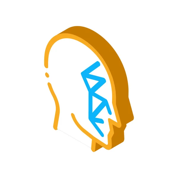 Сканування обличчя за точковими проекторами Вектор піктограм. Ізометричне сканування обличчя за знаком Точкові проектори. кольорова ізольована ілюстрація символів — стоковий вектор