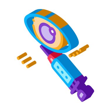 Göz Kozmetolojisi Enjeksiyon Simgesi Vektörü. Isometric Göz Kozmetoloji Enjeksiyonu işareti. renk izole edilmiş sembol çizimi