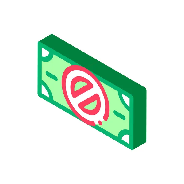 Falešné Bankovky Bez Vektoru Logem Isometric Fake Banknotes Logo Sign — Stockový vektor