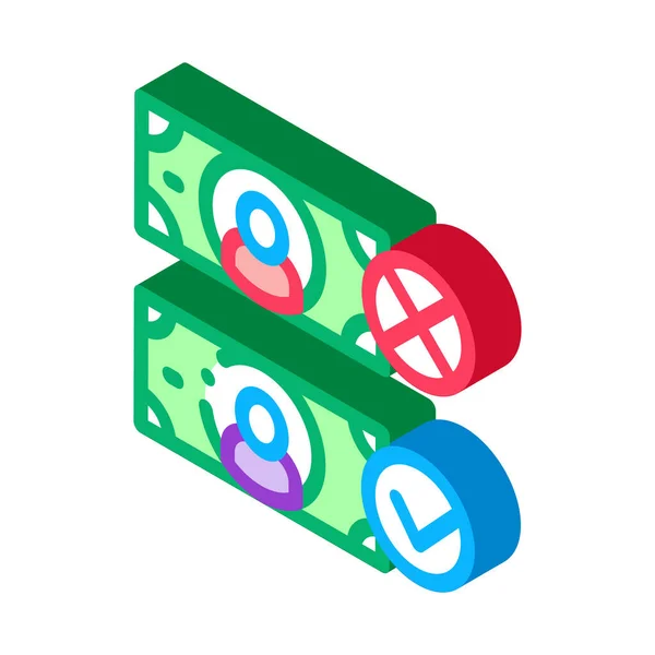 Money Currency Comparisons Icon Vector Isometric Money Currency Comparisons Signe — Image vectorielle