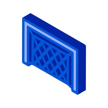 Futbol Gol Kapısı Simge Vektörü. Isometric Futbol Gol Kapısı tabelası. renk izole edilmiş sembol çizimi