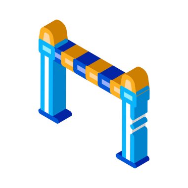 Polis Kaplaması izometrik ikon vektör illüstrasyonu