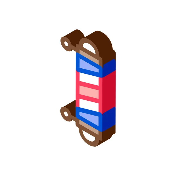 Barber Exterior Detail isometric icon vector illustration — 스톡 벡터