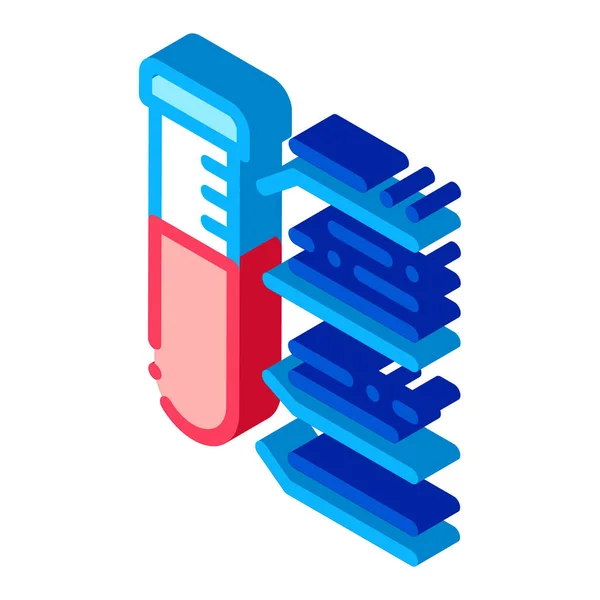 Laboratory Flask isometric icon vector illustration — Stock Vector