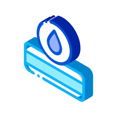 Yatak Suyu Düşürme izometrik ikon vektör çizimi