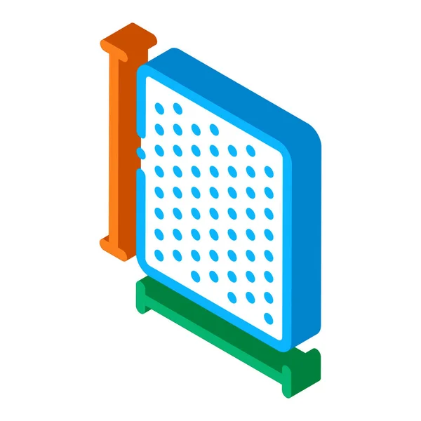 Matratze Breite Länge isometrisches Symbol Vektor Illustration — Stockvektor