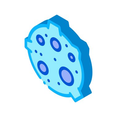 Krater izometrik ikon vektör illüstrasyonlu Ay