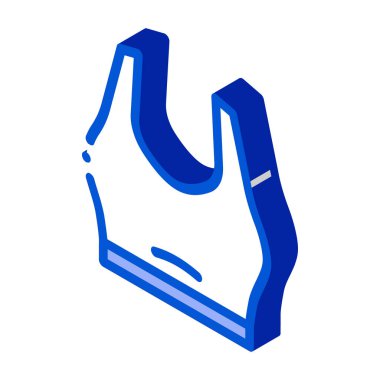 Spor İç Çamaşırı Simgesi Vektörü. Isometric Spor İç Çamaşırı tabelası. renk izole edilmiş sembol çizimi