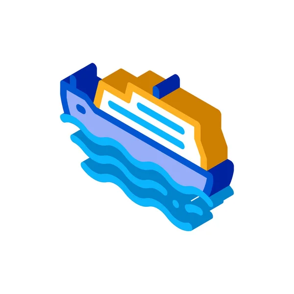 Pleasure Boat Icon Vector Isometrisches Pleasure Boat Zeichen Farbe Isoliert — Stockvektor