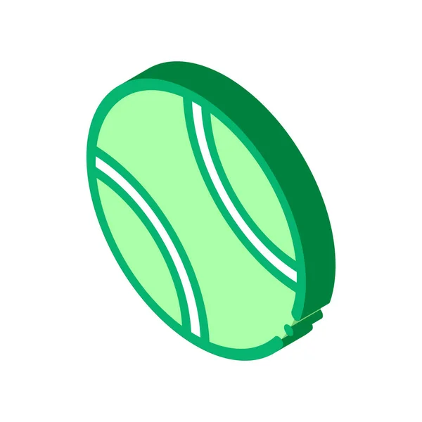 Tenis Play Ball Icon Vector Señal Pelota Tenis Isométrico Ilustración — Vector de stock