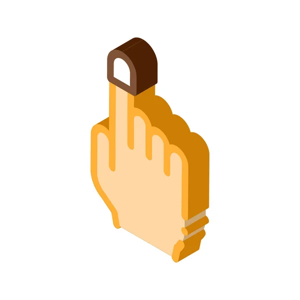 Finger Thimble Icon Vector Isometric Finger Thimble Signe Illustration Symbole — Image vectorielle