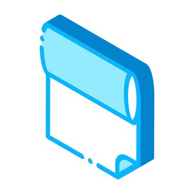 Kumaş Yuvarlama Simgesi Vektörü. Isome kumaş rulo işareti. renk izole edilmiş sembol çizimi