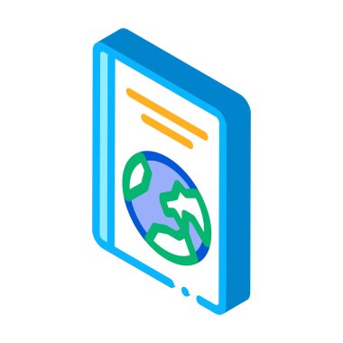 Seyahat Kitabı Simgesi Vektörü. Isome Seyahat Kitabı tabelası. renk izole edilmiş sembol çizimi