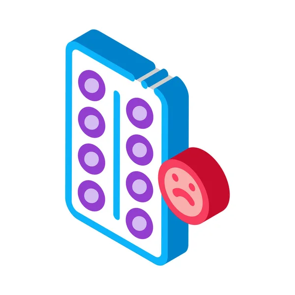 Destress Pills Icon Vector Isometric Destress Pills Signe Isométrique Illustration — Image vectorielle