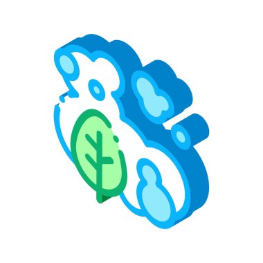 Duman Bitkisi Simgesi Vektörü. Isometric Smoke Plant izometrik işareti. renk izole edilmiş sembol çizimi