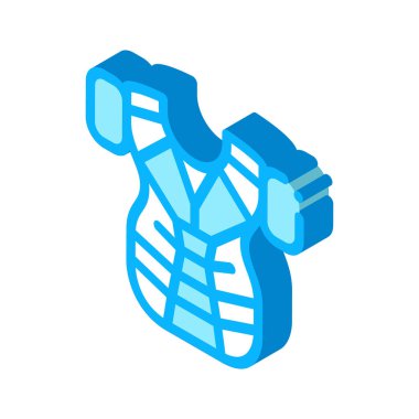 Kumaş Simgesi Vektörü Koruması. İzometrik Koruma Kumaşı izometrik işareti. renk izole edilmiş sembol çizimi