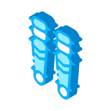 Oyun Malzemeleri Simgesi Vektörü. Isometric Game ekipmanı izometrik işareti. renk izole edilmiş sembol çizimi