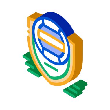 Voleybol Takımı Amblem Simgesi Vektörü. Isome voleybol takımı amblem işareti. renk izole edilmiş sembol çizimi