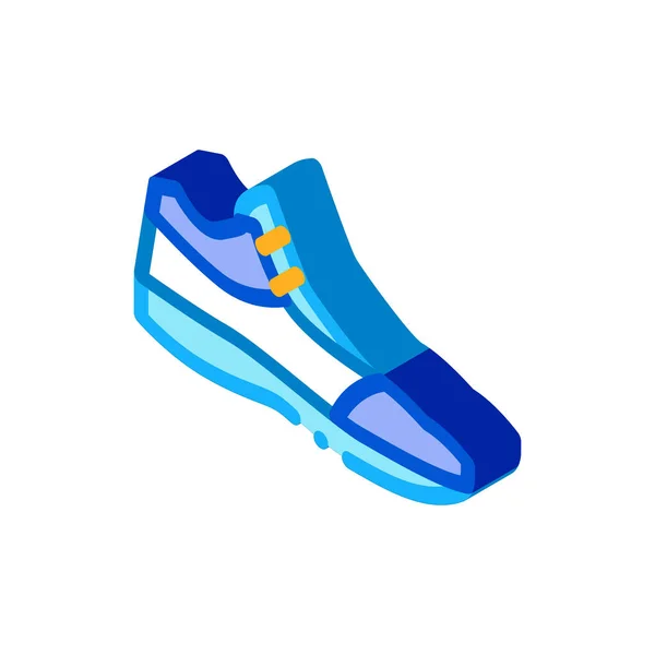 排球鞋拖鞋图标向量 等距排球鞋运动鞋的标志 彩色隔离符号图解 — 图库矢量图片