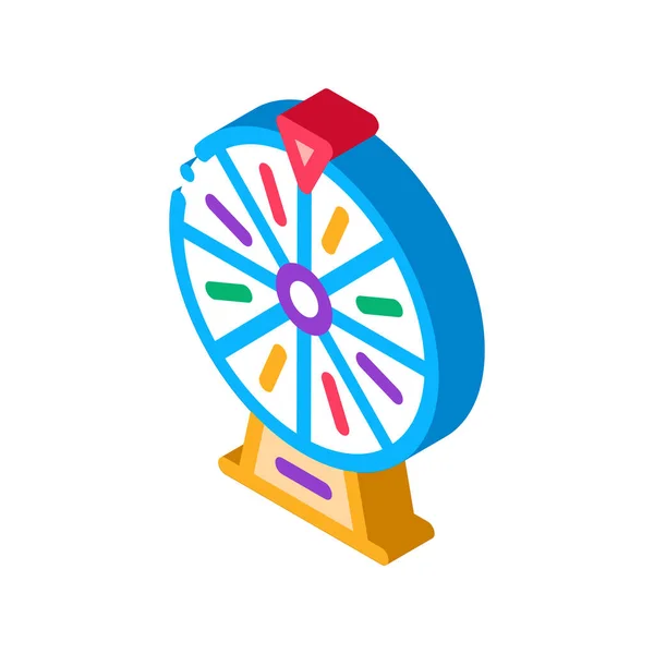 Lyckohjulet Icon Vector Isometriska Lyckohjulet Tecken Färg Isolerad Symbol Illustration — Stock vektor