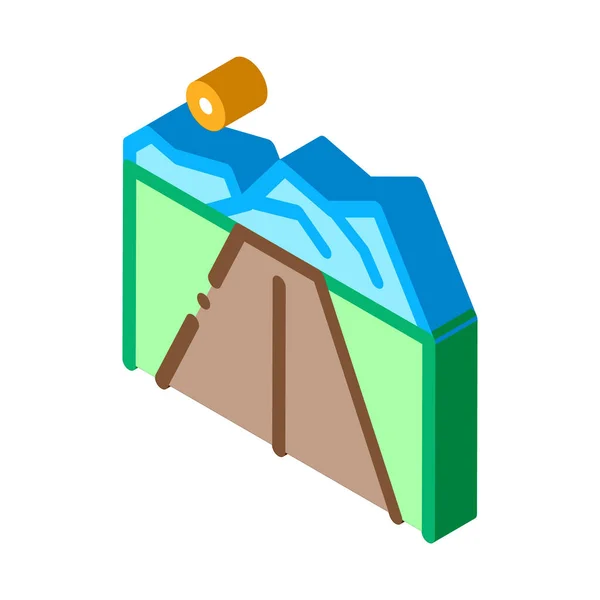 Iceberg Icon Vector Signo Iceberg Isométrico Ilustración Símbolo Aislado Color — Vector de stock