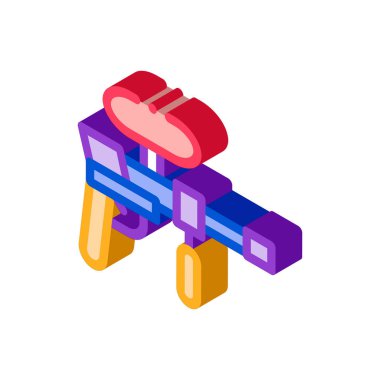 Paintball Gun Simge Vektörü. Isome Paintball tabancası işareti. renk izole edilmiş sembol çizimi