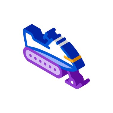 Kar Modülü Simgesi Vektörü. Isometric Kar Mobil tabelası. renk izole edilmiş sembol çizimi