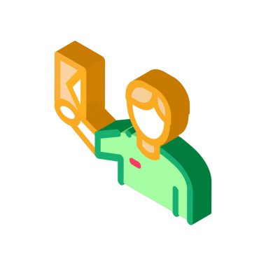 Kurye Mektup Simgesi Vektörü. Isometric Courier Teslimat Mektubu tabelası. renk izole edilmiş sembol çizimi