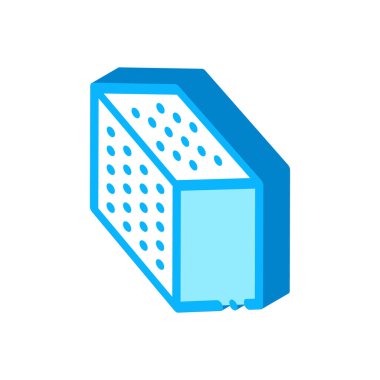 Rafine Küp Simgesi Vektörü. Isome 'ın Rafine Küp tabelası. renk izole edilmiş sembol çizimi