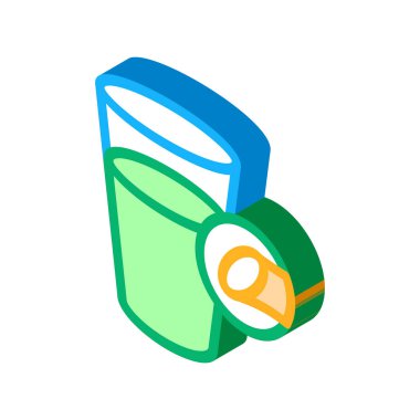 Tatlı Su İkon Vektörü. Isometric Cup Tatlı Su tabelası. renk izole edilmiş sembol çizimi