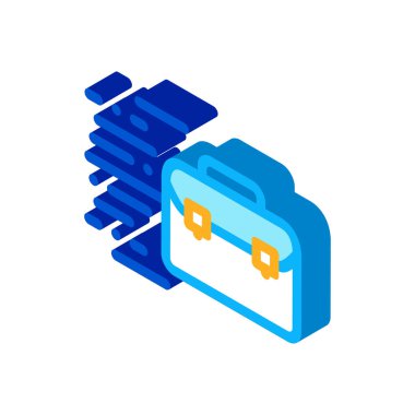 Hızlı Sinek Vakası Simge Vektörü. Isometric Hızlı Sinek Davası işareti. renk izole edilmiş sembol çizimi