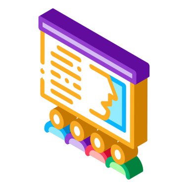 Doktor Eğitim Simgesi Vektörü. Isometric Doktor Eğitim burcu. renk izole edilmiş sembol çizimi