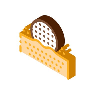 Kum Simgesi Vektöründeki Top. Kum üzerinde Isome Ball tabelası. renk izole edilmiş sembol çizimi