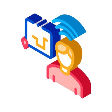 Çevrimiçi Navigator Simge Vektörü. Isometric Çevrimiçi Navigator işareti. renk izole edilmiş sembol çizimi