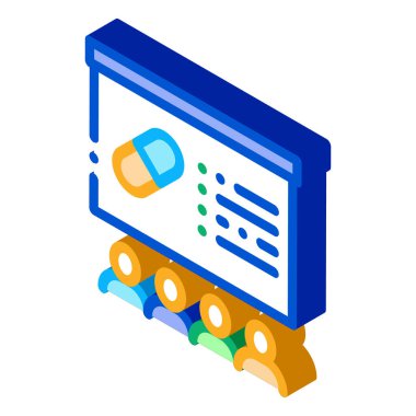 Haplar, Kara Tahta Simge Vektörü. Isome hapları karatahta işareti. renk izole edilmiş sembol çizimi