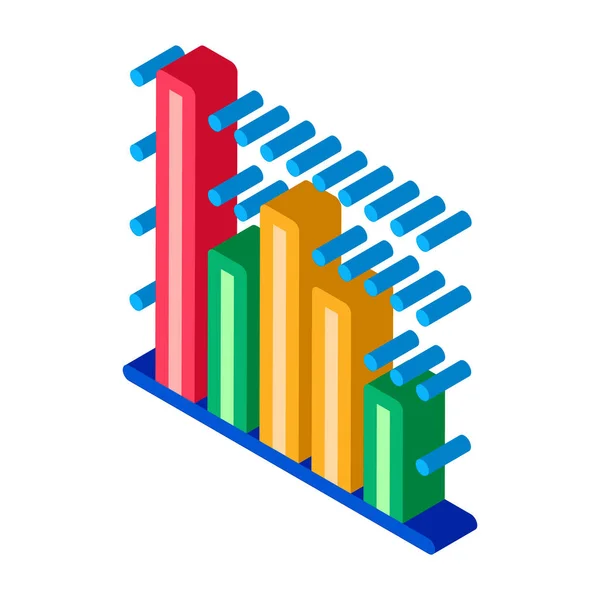 Estadístico Infografía Icono Vector Estadístico Isométrico Información Analítica Gráfico Diagrama — Vector de stock