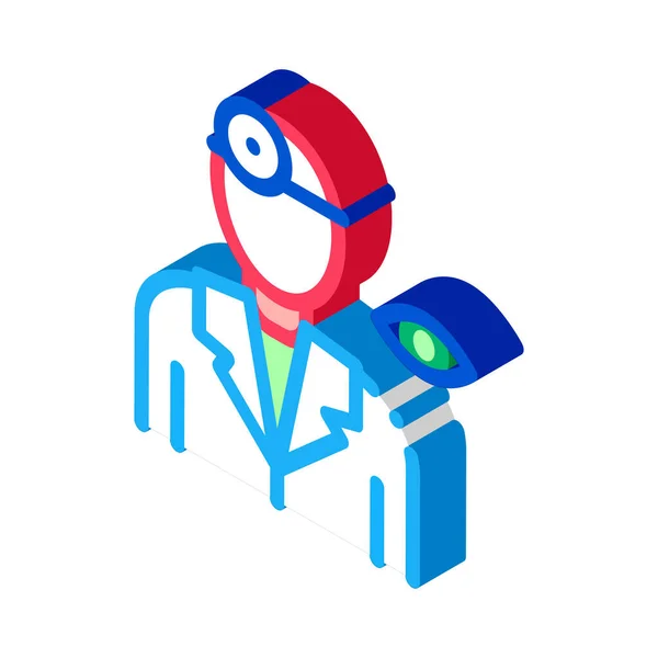 Oculista Doctor Silhouette Icon Vector Señal Personal Clínica Óptica Oftalmólogo — Archivo Imágenes Vectoriales