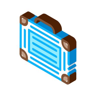 Ekipman Kutusu Simgesi Vektörü. Isometric Malzeme Kutusu işareti. renk izole edilmiş sembol çizimi