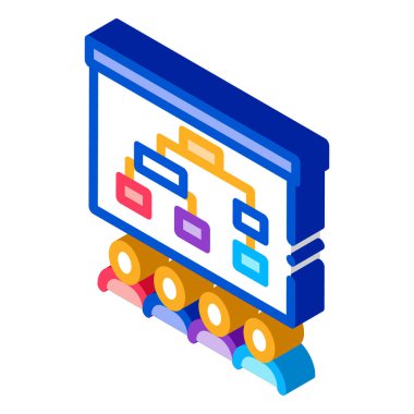 Stratejik Plan Simge Vektörü. İzometrik Stratejik Plan işareti. renk izole edilmiş sembol çizimi